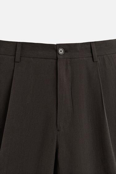 FLOWING PLEATED TROUSERS - Chocolate by Zara - Image 9