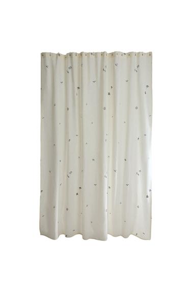 CORTINA PARA BAÑO BORDADA - Marfil de Zara