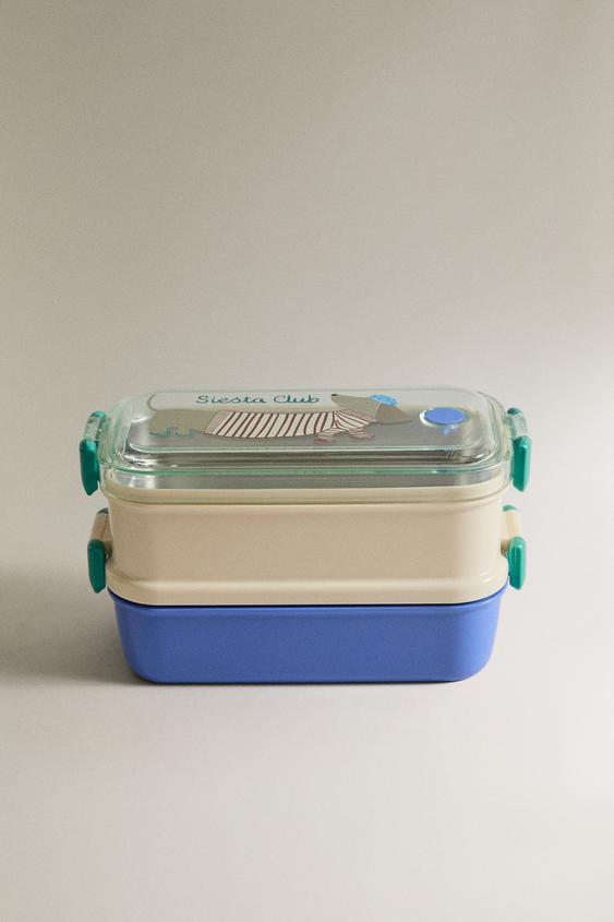 CHILDREN'S DOUBLE DOGGY LUNCH BOX - Multicoloured by Zara - Image 0