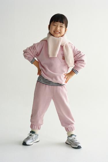 PANTALON DE JOGGING AVEC POCHE CŒUR - Rose de Zara