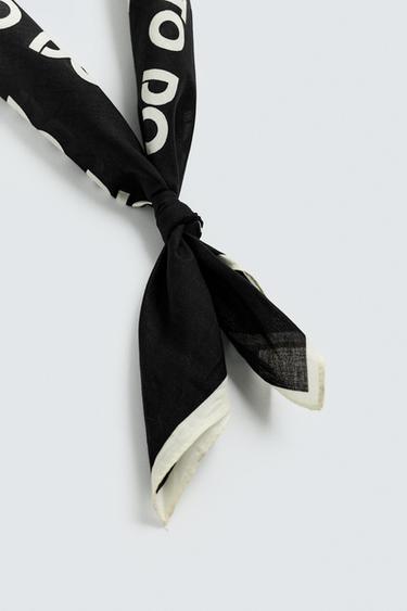 TEXT PRINT BANDANA - Black by Zara - Image 5