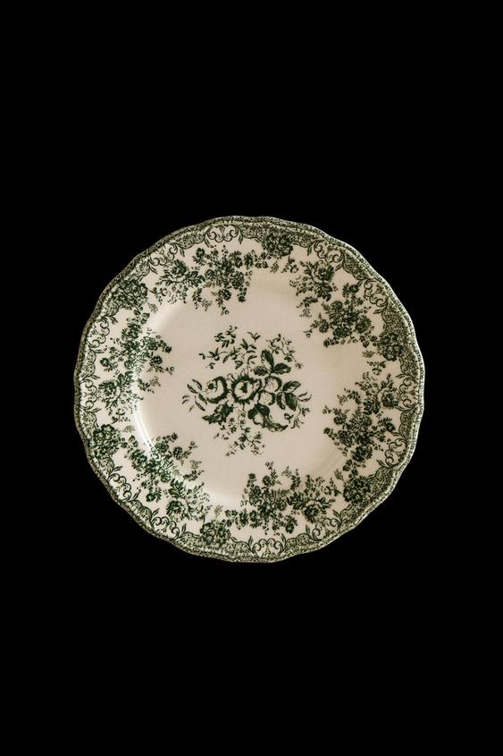 FLORAL EARTHENWARE DINNER PLATE