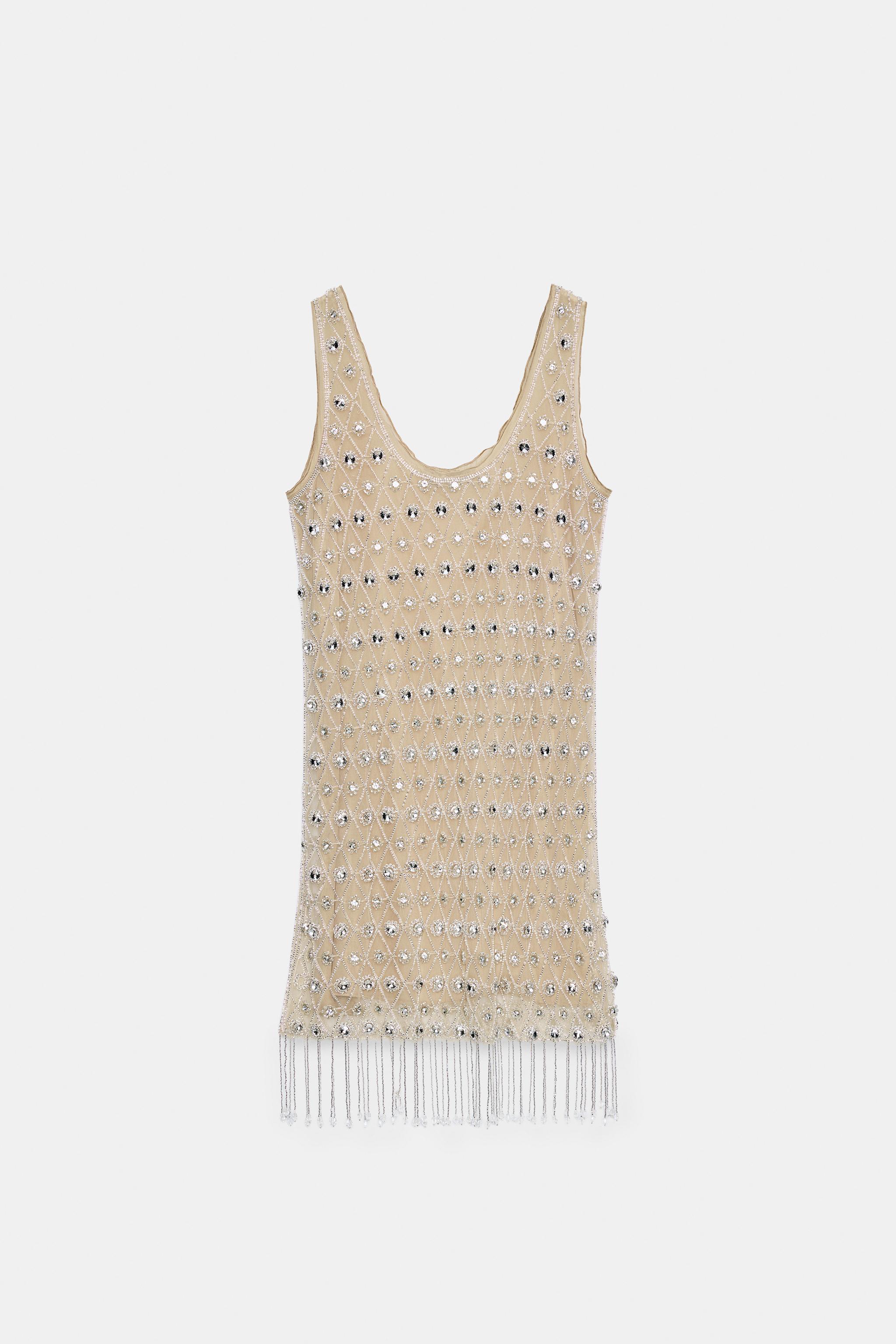 JEWEL BEADED SHORT DRESS