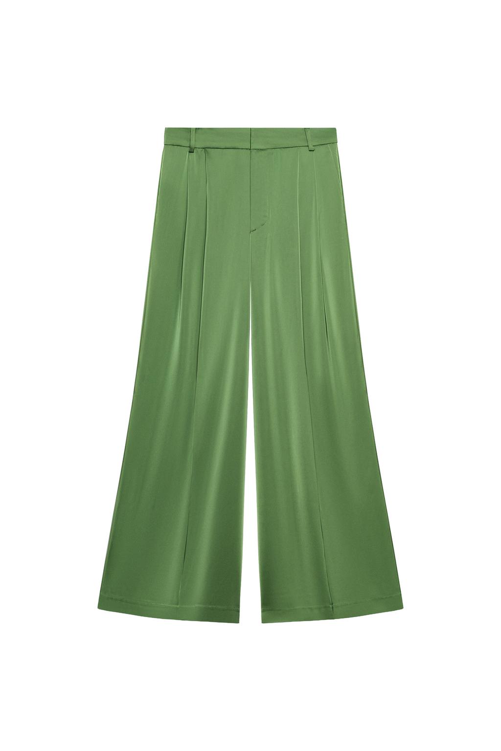 SATIN PLEATED TROUSERS