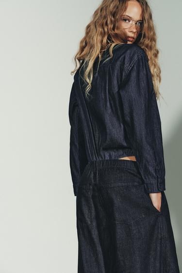 BODY CRAVATE EN JEAN TRF - Indigo foncé de Zara - Image 5