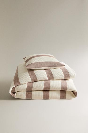 KINDERTAGESDECKE STREIFEN - Ziegelrot von Zara