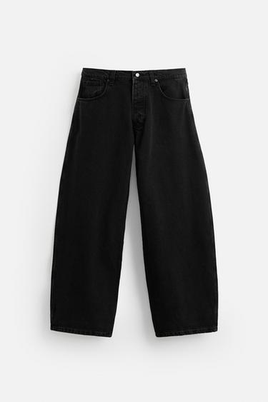 Zara BALLOON FIT JEANS - Charcoal