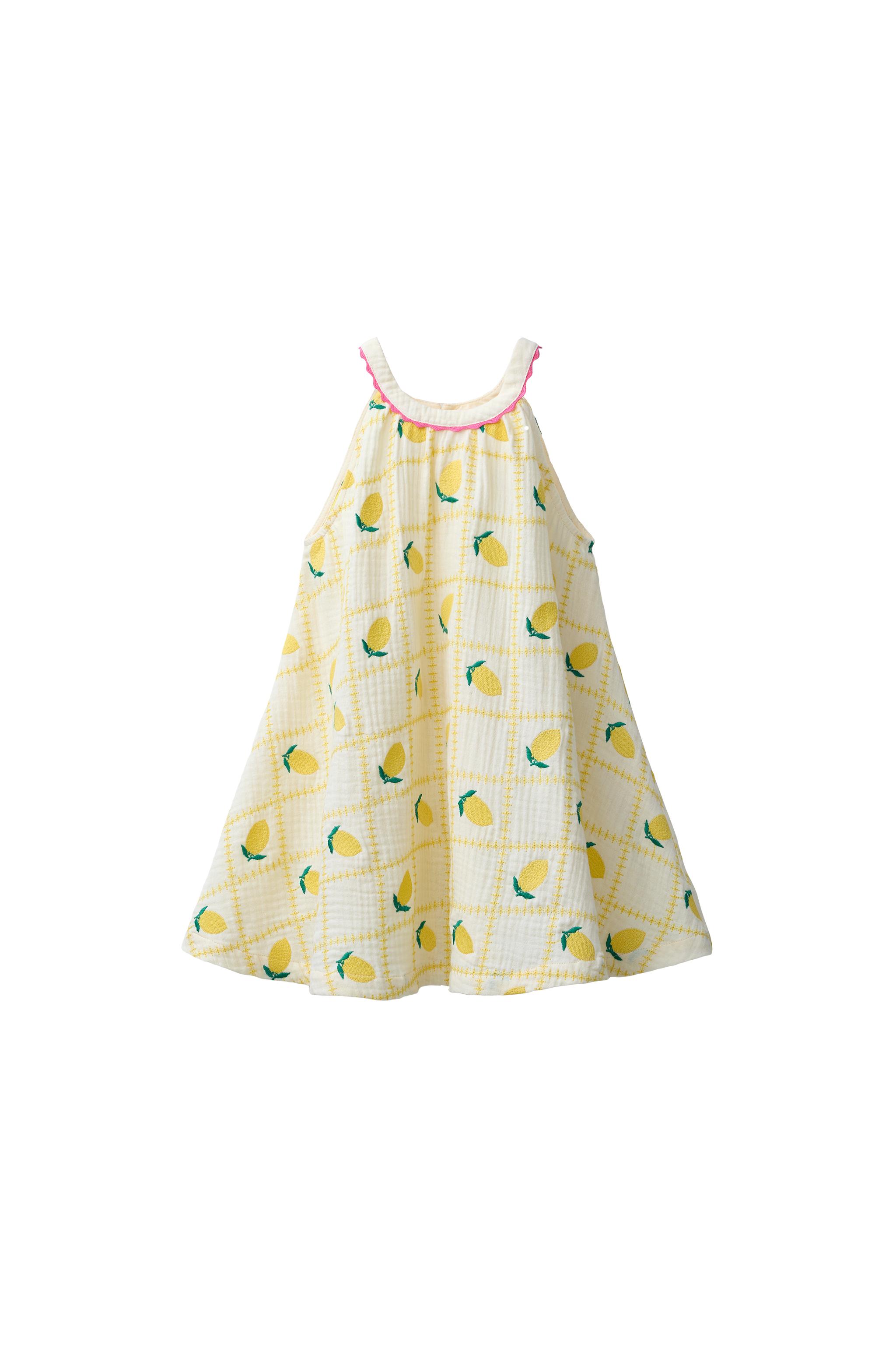 EMBROIDERED LEMON DRESS CASA LAWA X ZARA KIDS - Ecru | ZARA United