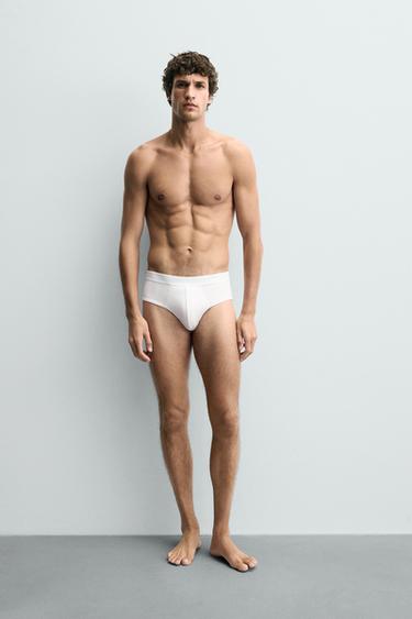 BASIC BRIEFS 3-PACK - White by Zara - Image 0