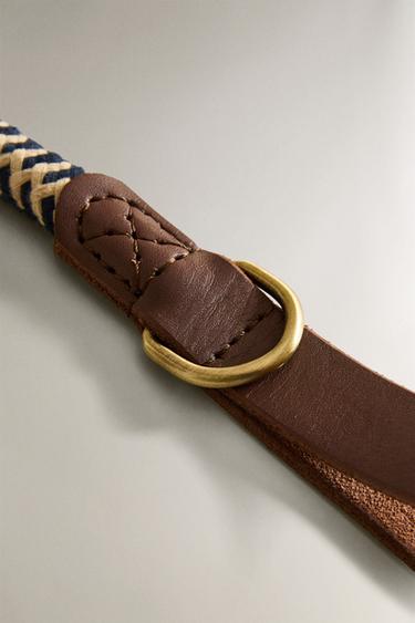 MULTICOLOURED CORD DOG LEAD - Blue by Zara - Image 3