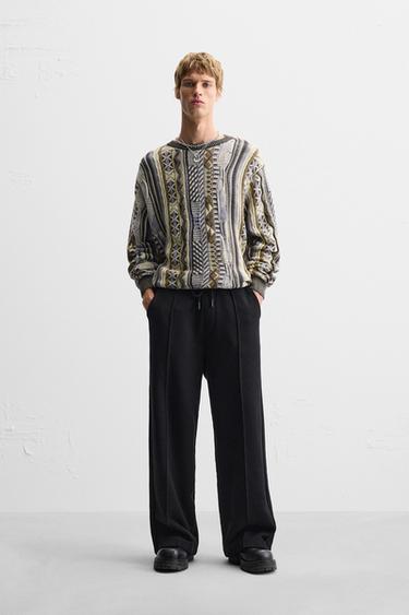 ABSTRACT JACQUARD SWEATER - Green by Zara - Image 0