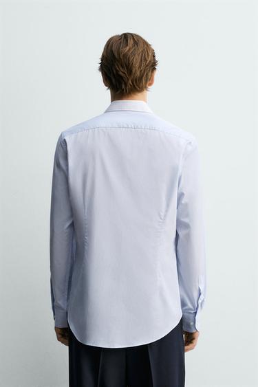 CHEMISE SLIM COL CONTRASTANT - rayures de Zara - Image 2