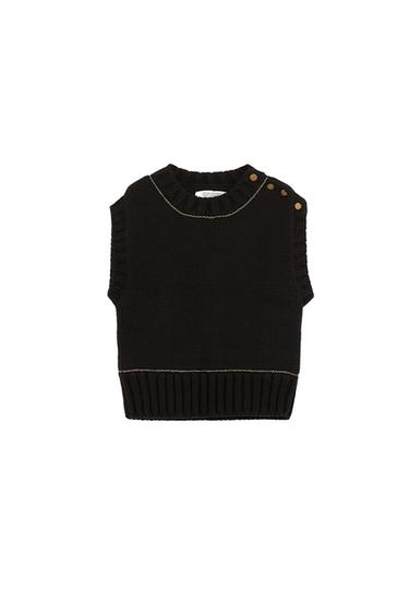 BUTTONED KNIT VEST