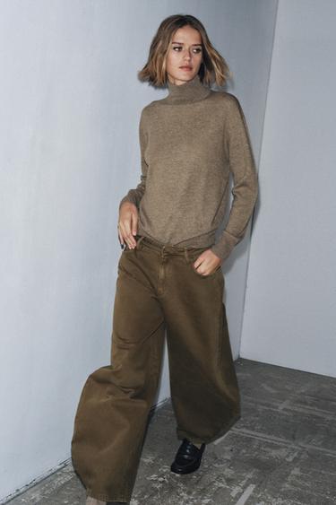 JEAN ZW COLLECTION BALLOON TAILLE NORMALE - Kaki de Zara - Image 4
