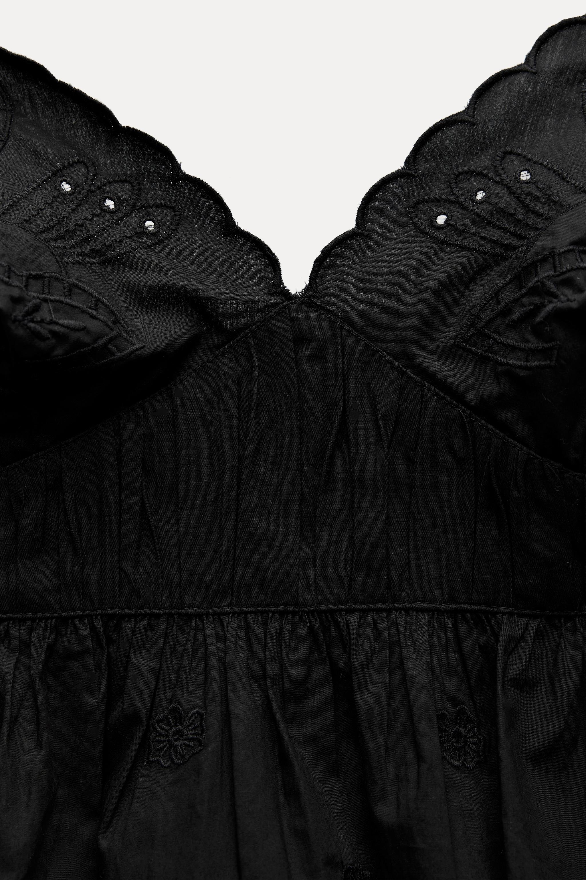 ZARA - 新品未使用！ZARA エンブロイダリー ポプリン トップスの