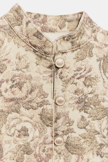 BLOUSON Z1975 DENIM À IMPRIMÉ FLEURI - Imprimée de Zara - Image 8