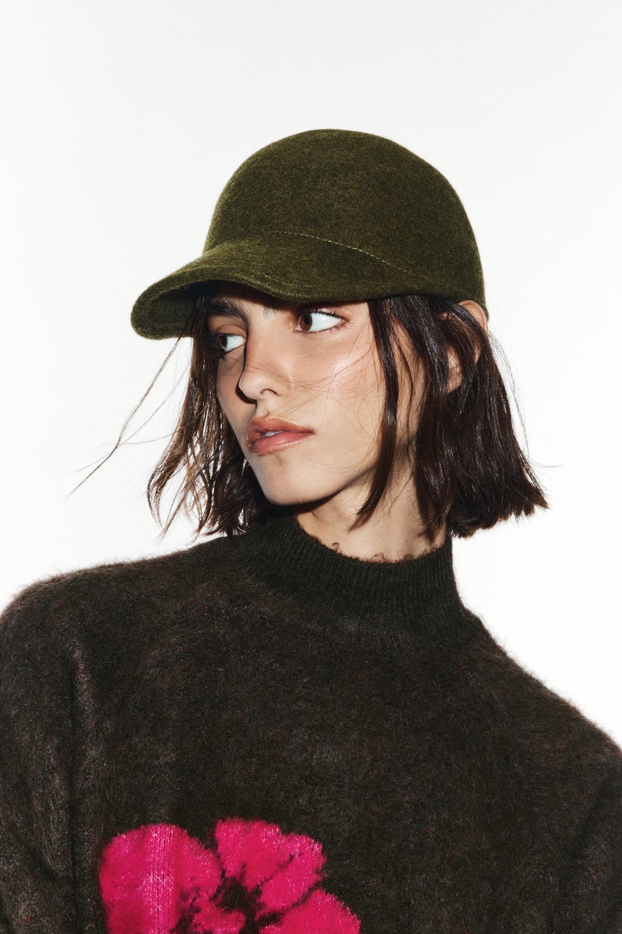 100% WOOL STRUCTURED CAP — Green