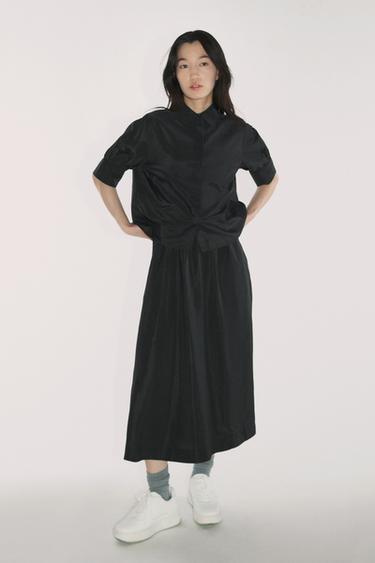 ZW COLLECTION ショートスリーブシャツブラックZaraのZW COLLECTION ショートスリーブシャツ - ブラック 