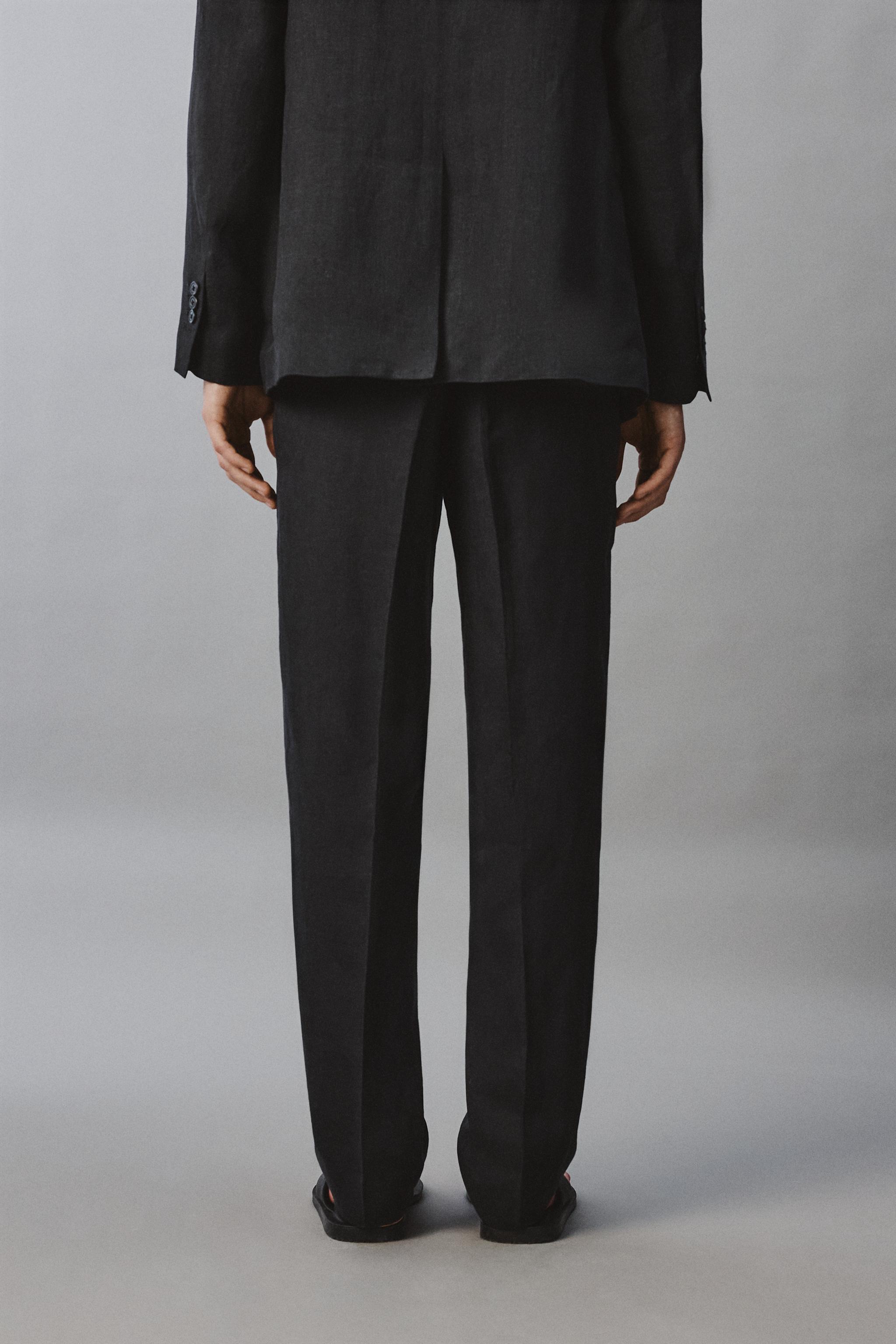 PANTALON REGULAR FIT DE COSTUME 100% LIN