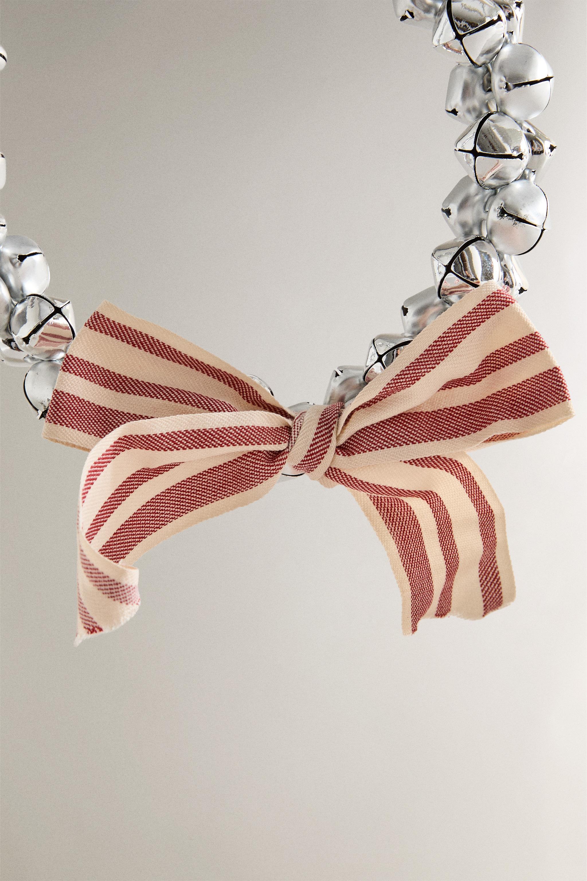 No154 ちっやゃいけど存在感!!!キラキラリボンのクリスマスリース