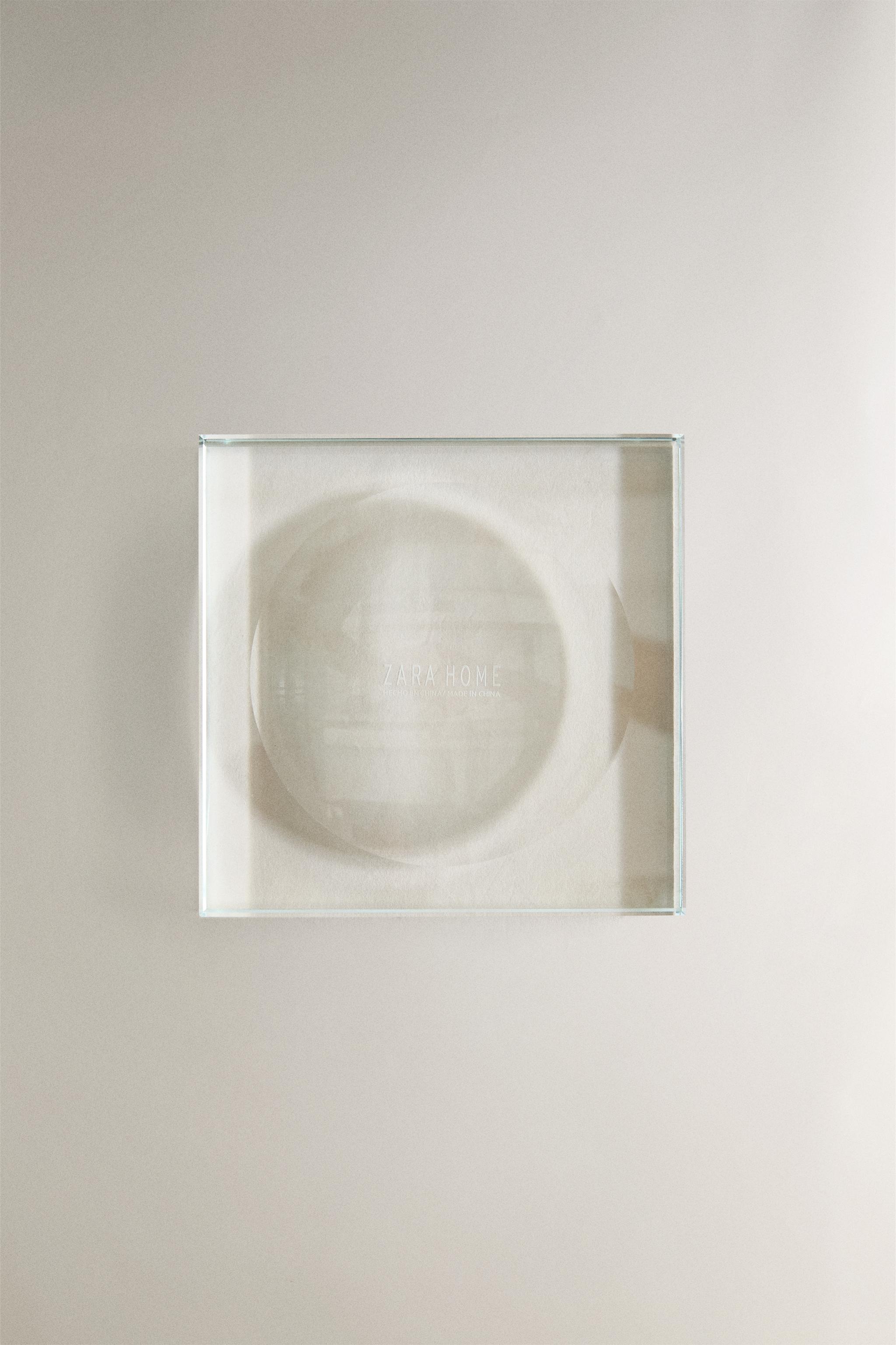 BOUGEOIR PLAT VERRE