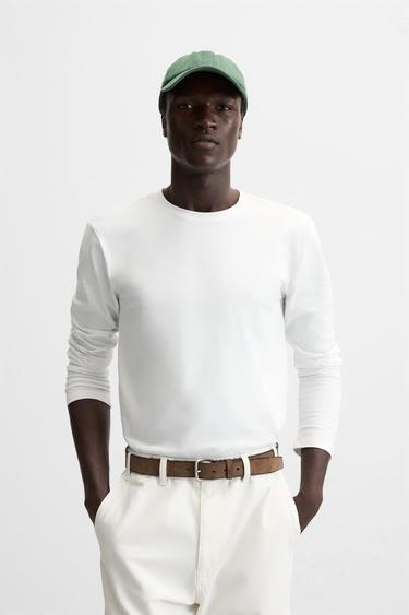 CAMISETA SLIM FIT BÁSICA - Blanco de Zara