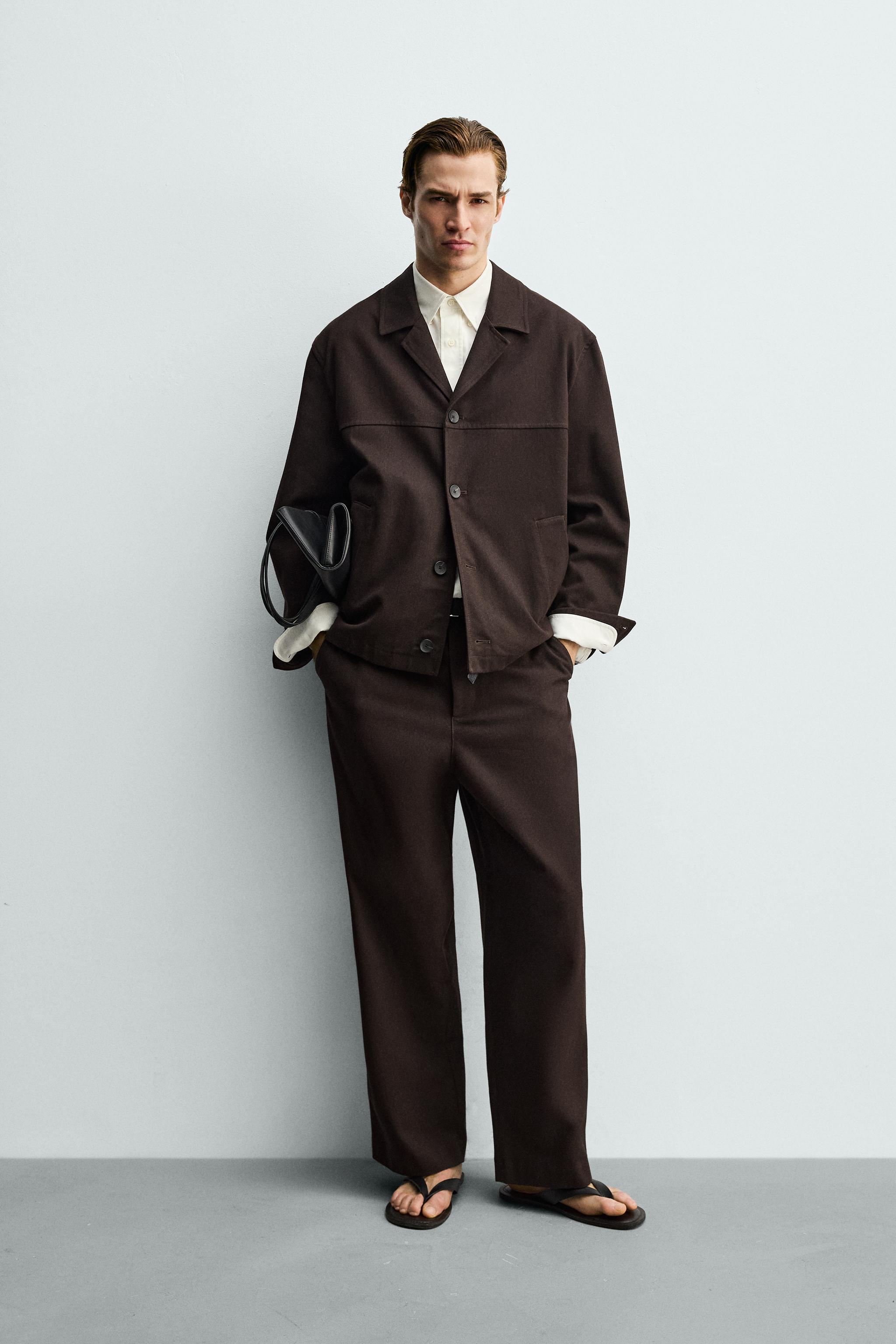 TEXTURED BALLOON FIT PANTS - Black | ZARA United States