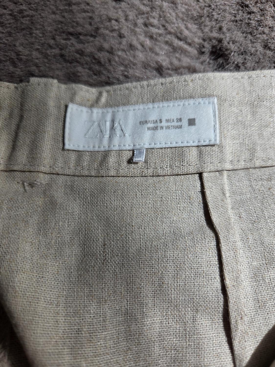 LINEN BLEND HIGH-WAIST BERMUDA SHORTS - Image 2