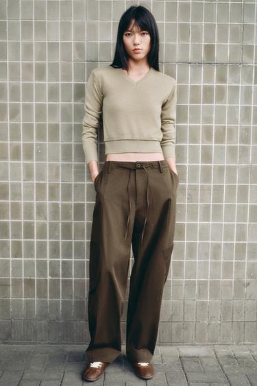 BALLOON CARGO TROUSERS - Brown by Zara
