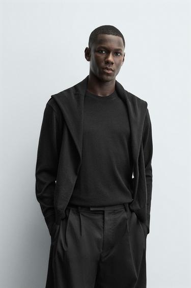 100% WOOL SWEATER - Black by Zara