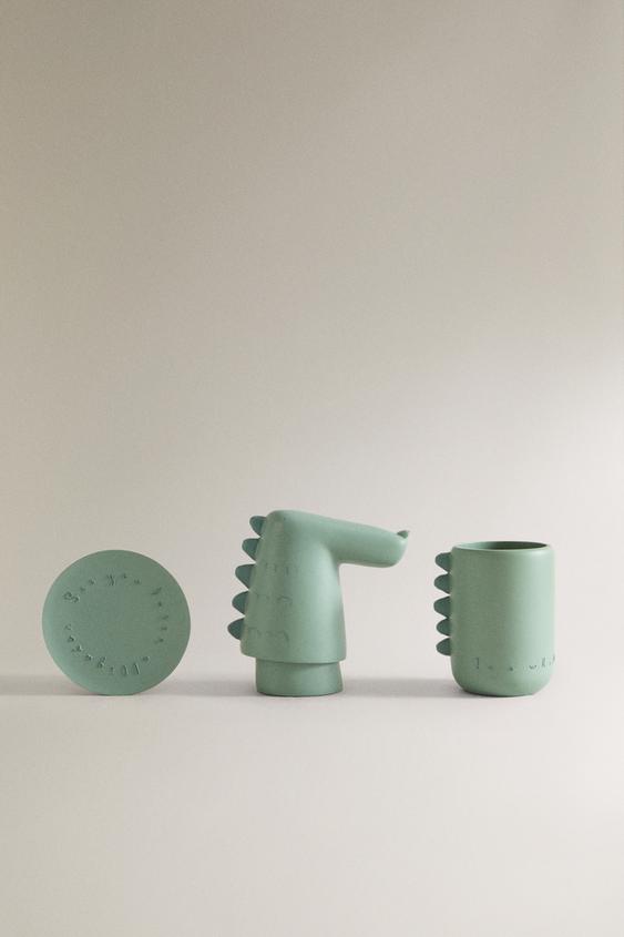 CROCODILE BATHROOM ACCESSORY SET ZARA United States