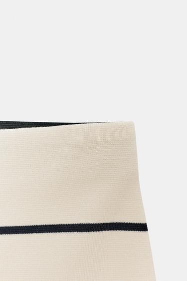 MINI JUPE EN MAILLE À RAYURES - rayures de Zara - Image 2