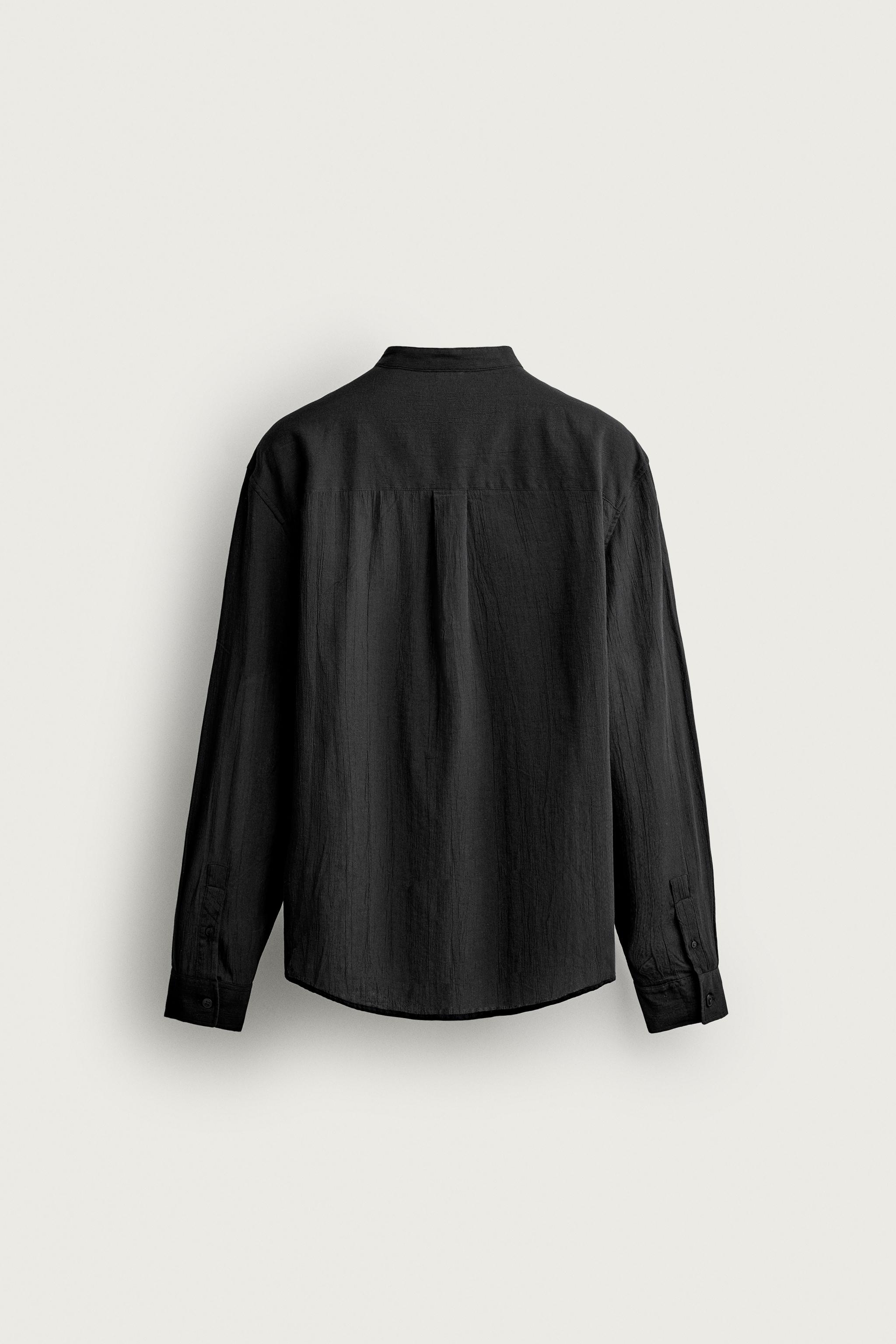 Zara KIRIŞIK GÖRÜNÜMLÜ POLO YAKA T-SHIRT görsel 7