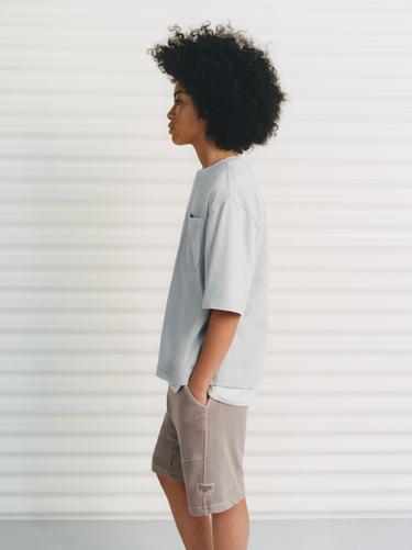 GARMENT DYE BERMUDA SHORTS - Light pink by Zara