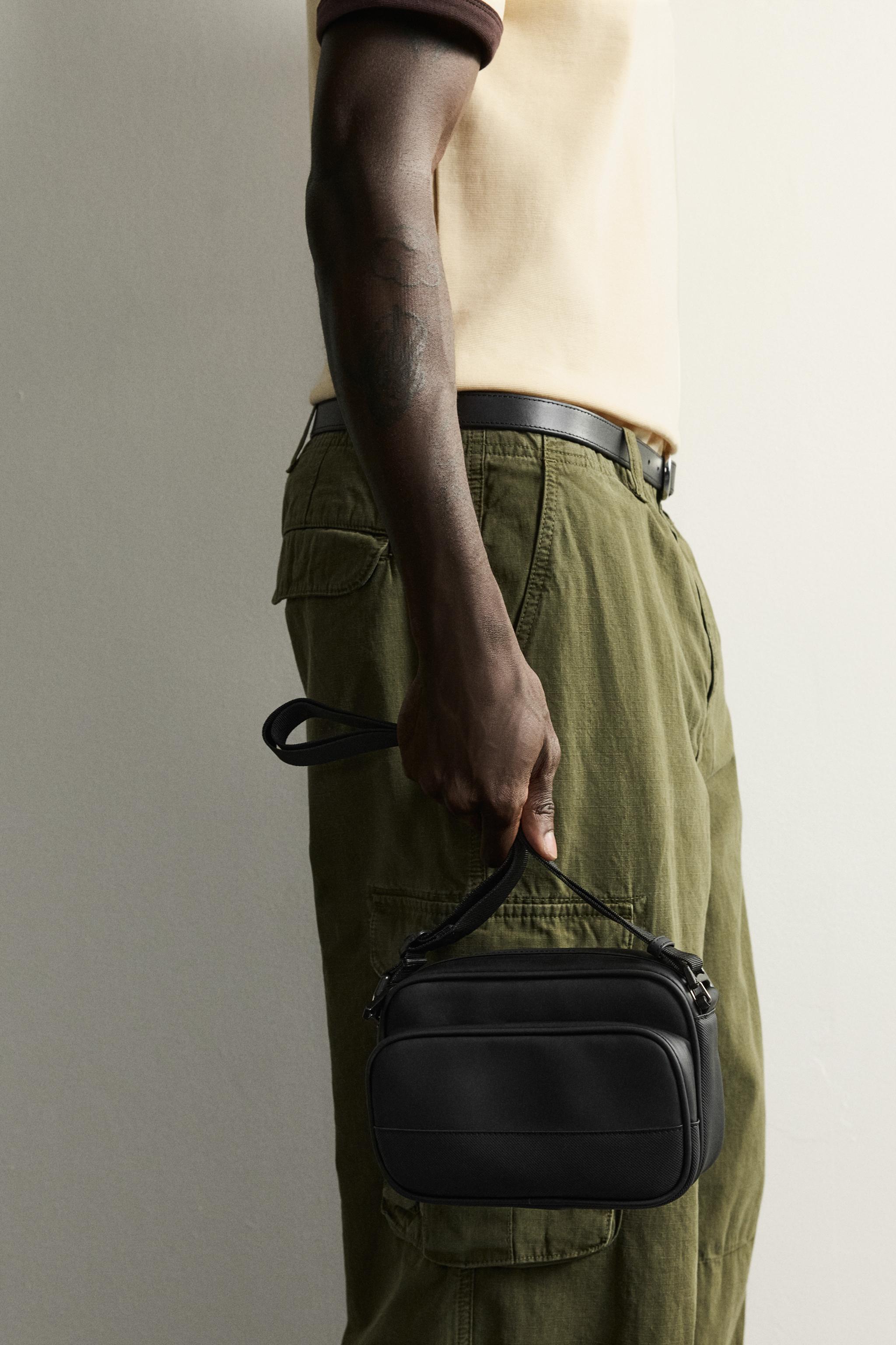 RUBBERIZED CROSSBODY BAG