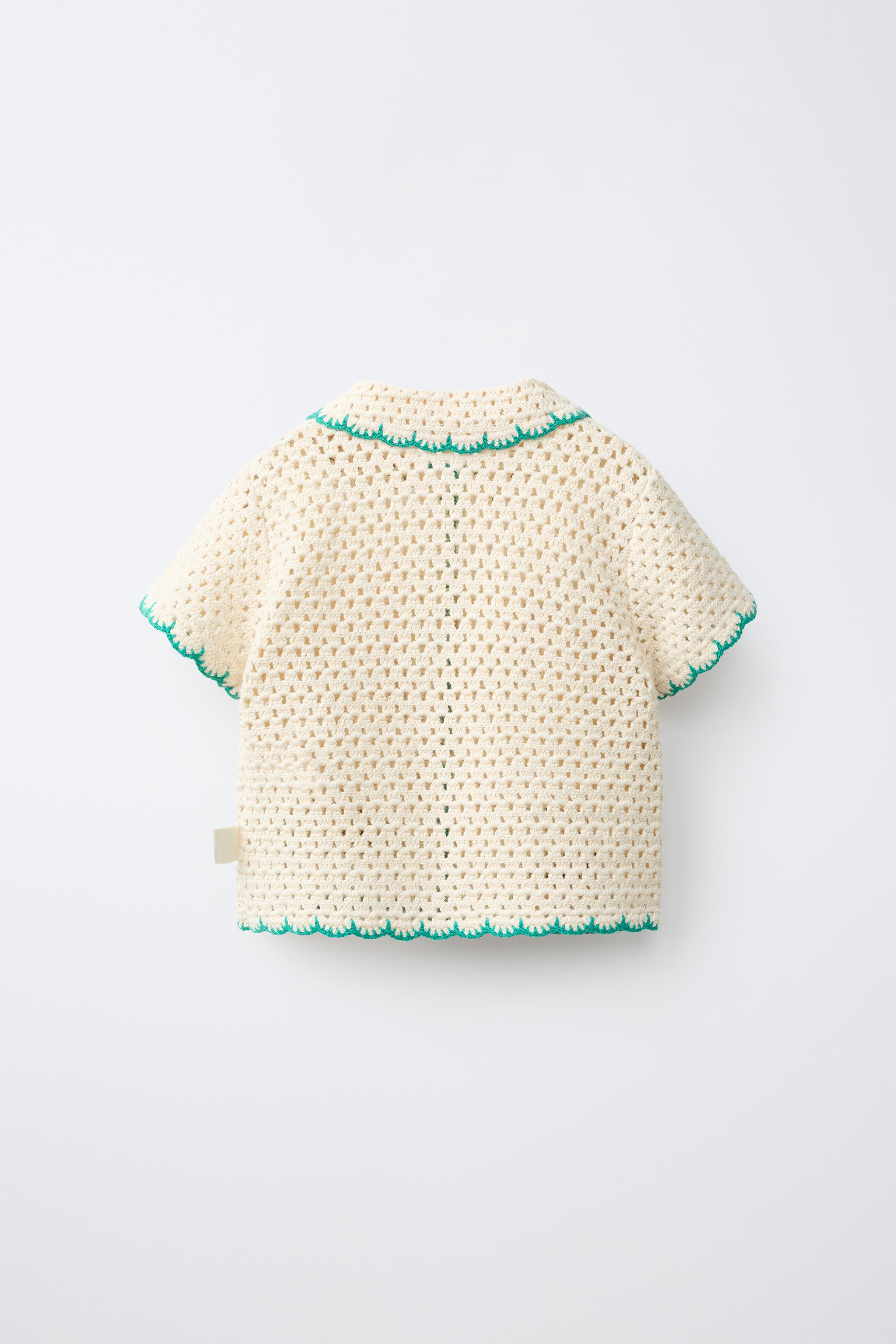 HELLO KITTY © SANRIO KNIT SHIRT - Ecru / Green | ZARA Singapore