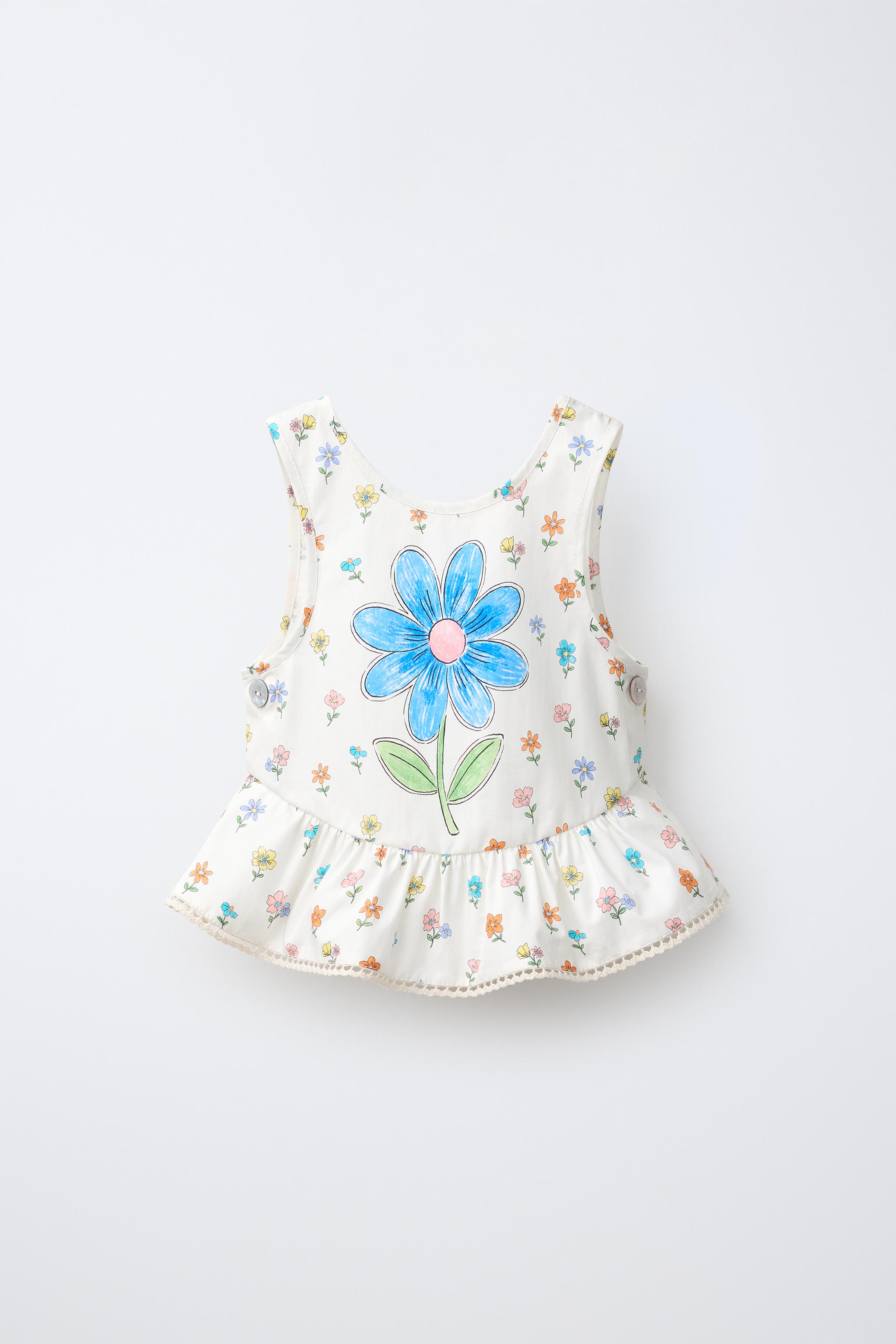 Детские рубашки Zara FLORAL PRINT TOP — фото 2