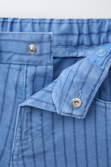 BERMUDA SERGÉ RAYURES - Bleu roi de Zara - Image 2