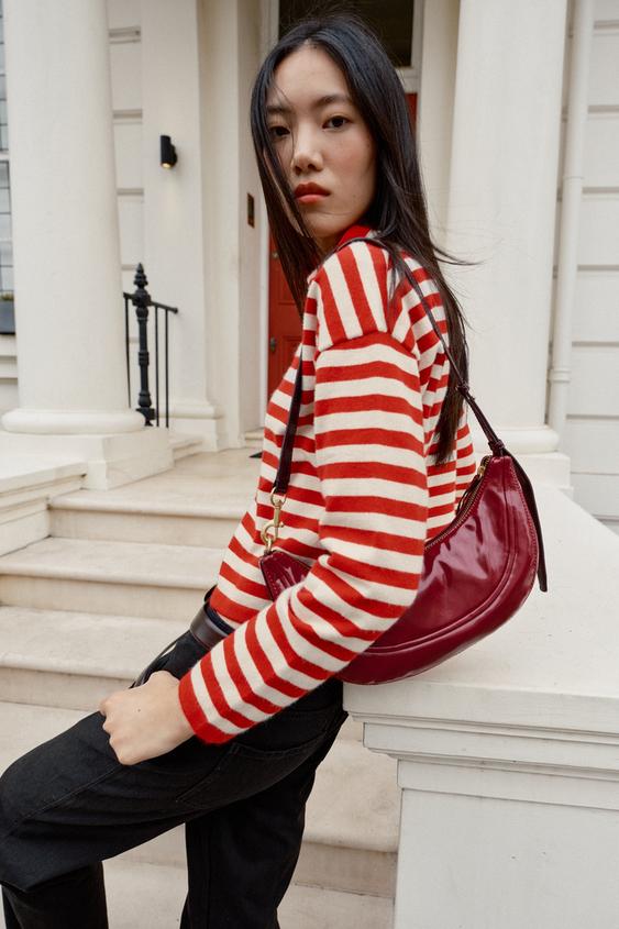 СОПАҚ ИЫҚ СӨМКЕСІ - Қызыл Zara компаниясынан - Сурет 0