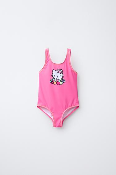 Zara 6-14 YEARS/ FRUIT HELLO KITTY © SANRIO SWIMSUIT - Fuchsia