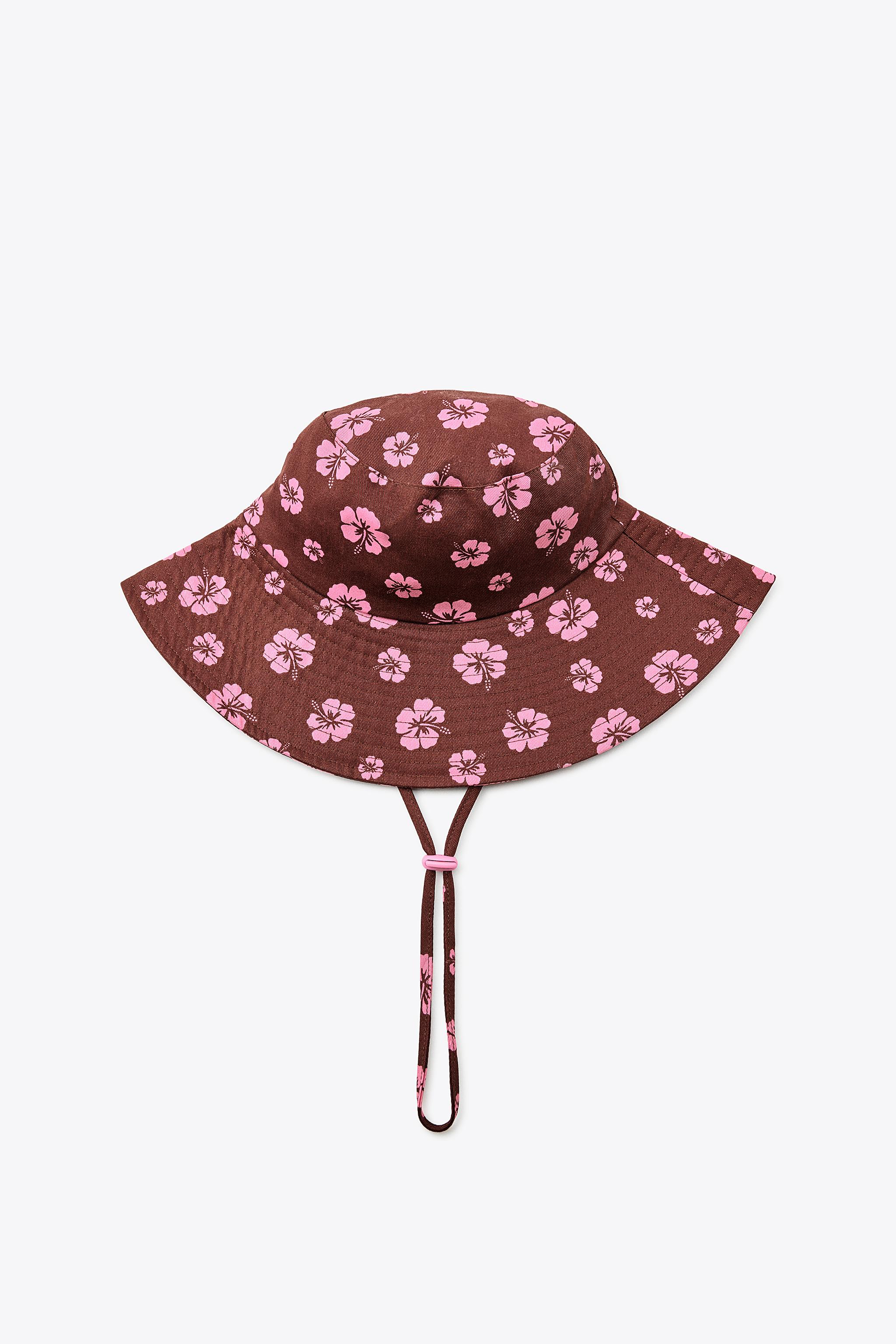 PRINTED BUCKET HAT - Brown | ZARA Canada