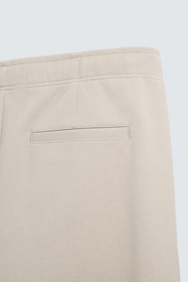 TEXTURED COMFORT BERMUDA SHORTS - Beige by Zara - Image 8