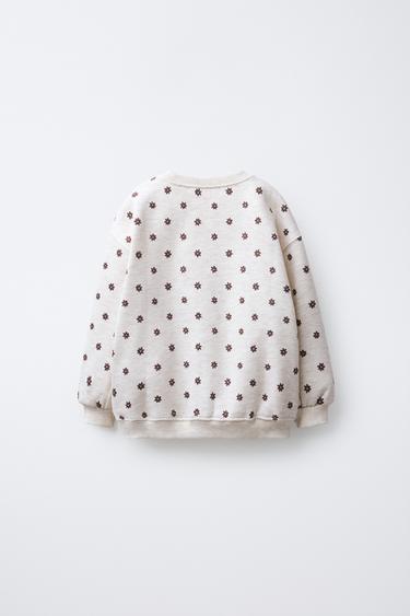 SHINY PRINT SWEATSHIRT - Sand / Marl by Zara - Image 1