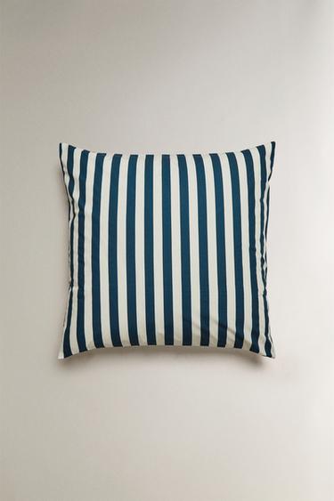 X THE ANIMALS OBSERVATORY KIDS’ STRIPED PILLOWCASE - Navy blue by Zara - Image 1