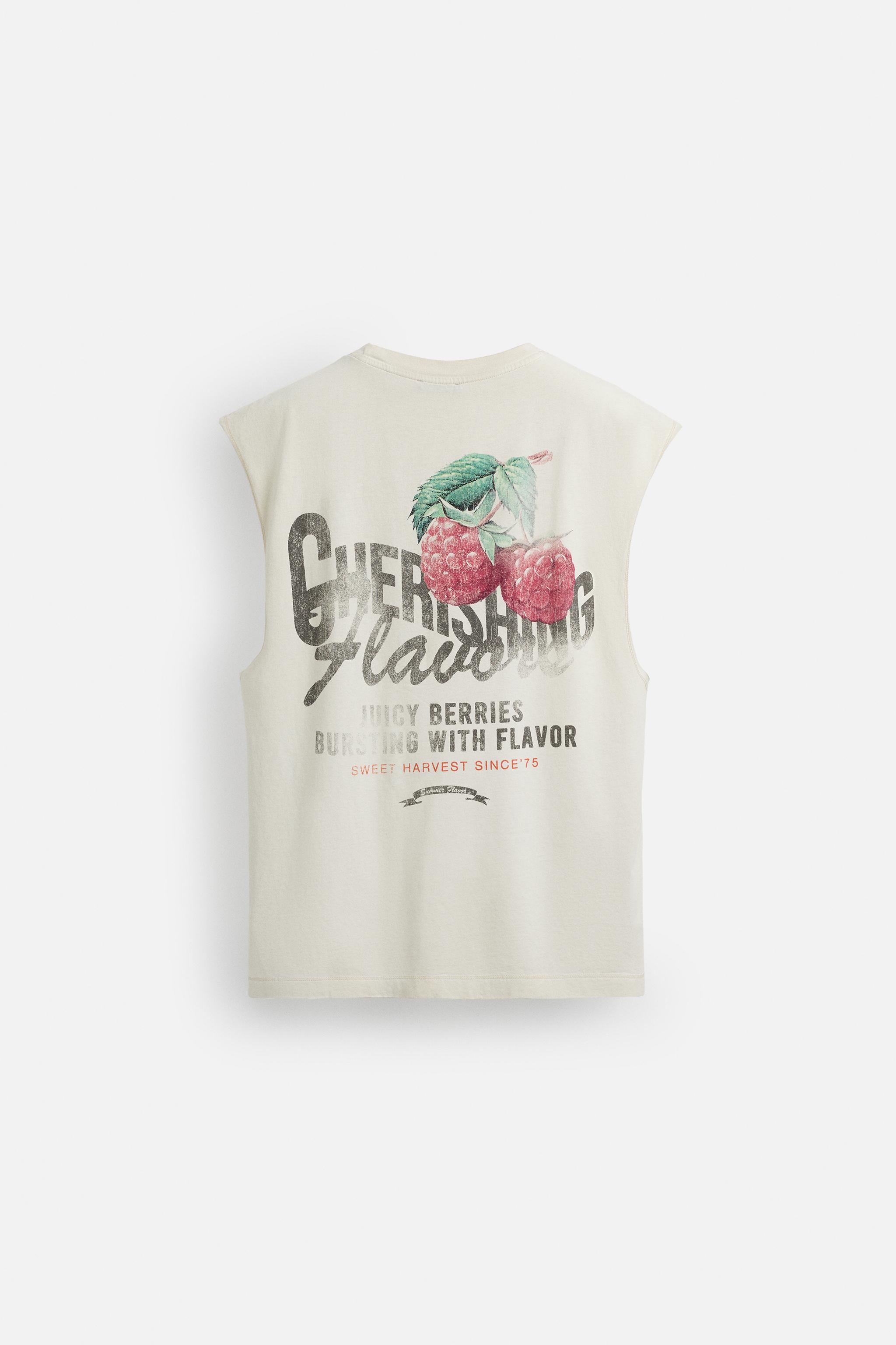 PRINTED TANK TOP - Oyster-white | ZARA United States