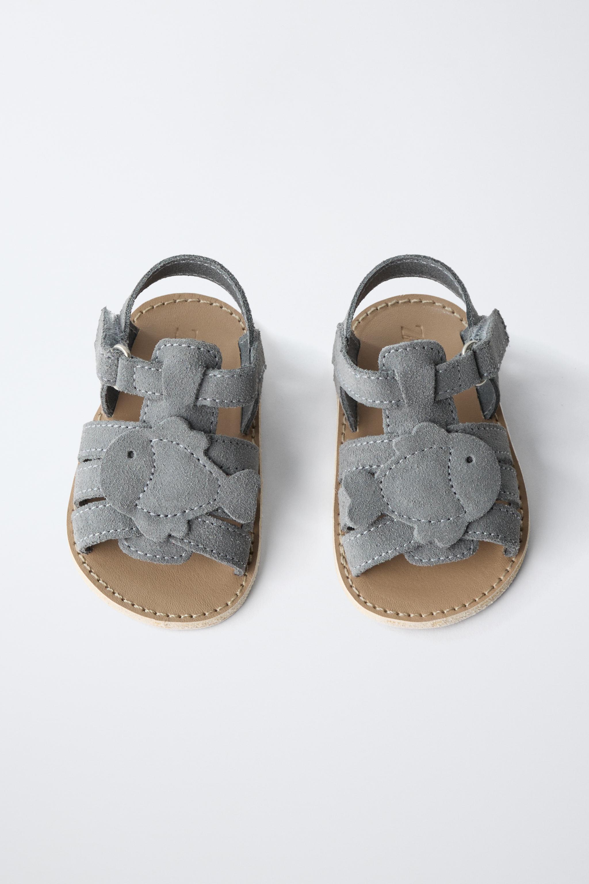 Детские сандалии Zara FISH LEATHER SANDALS — фото 7