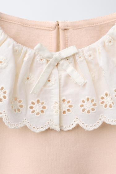 CONTRAST COLLAR SWEATSHIRT - Dusty pink by Zara - Image 2
