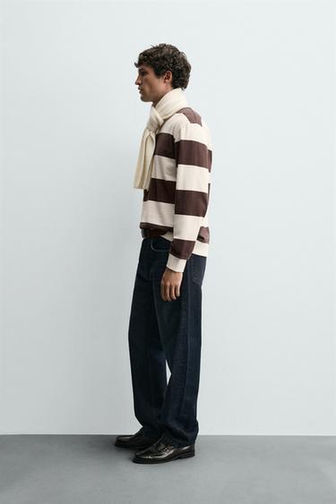 SWEAT À RAYURES CONTRASTÉES - Marron / Écru de Zara - Image 3