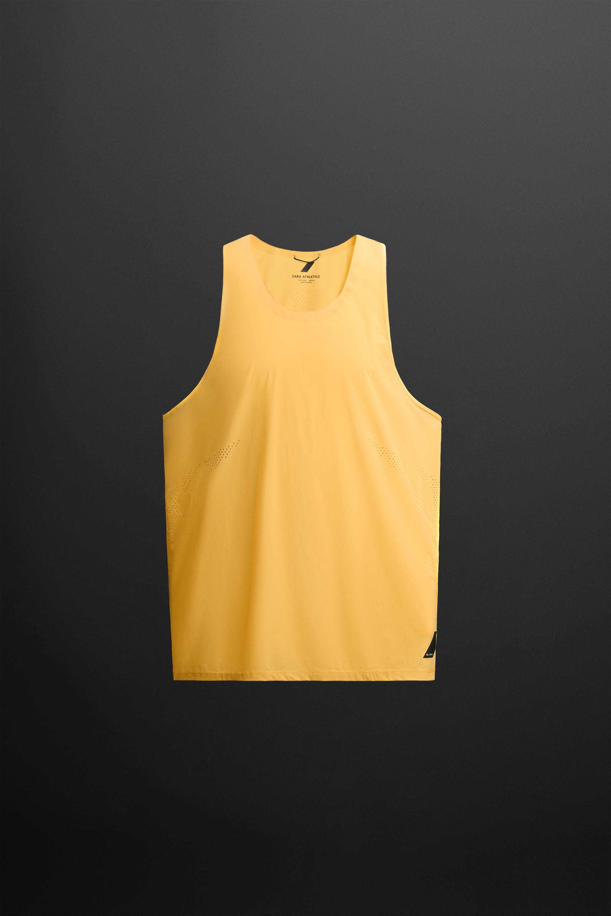 LIGHTWEIGHT TECHNICAL TANK TOP - Yellow | ZARA Canada