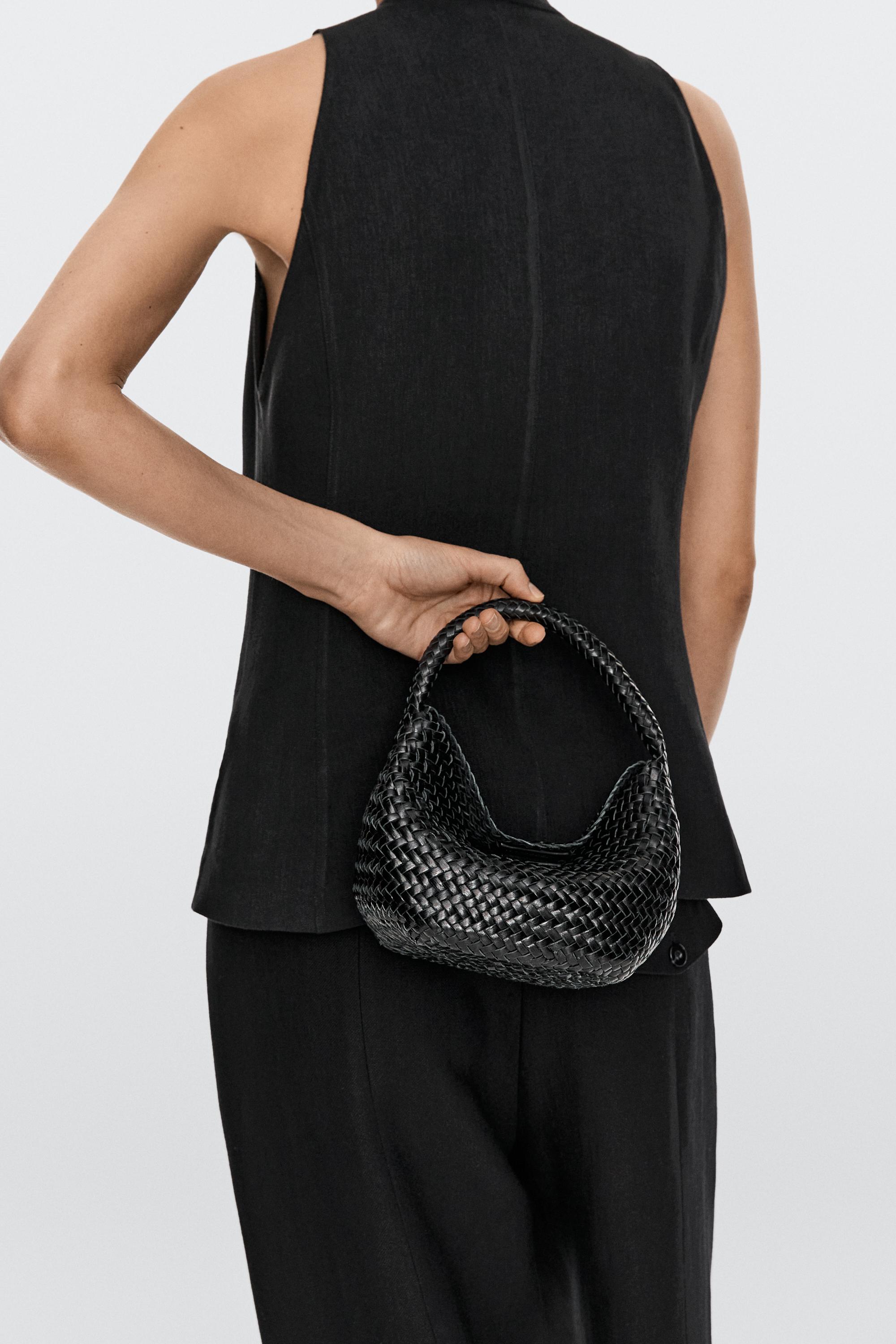 Nappa leather braided mini bag